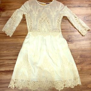 dolce vita ivory lace dress size small